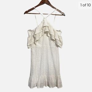 Lost & Wonder off shoulder white eyelet dress size L